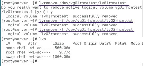 lvremove|how to delete an lvm.